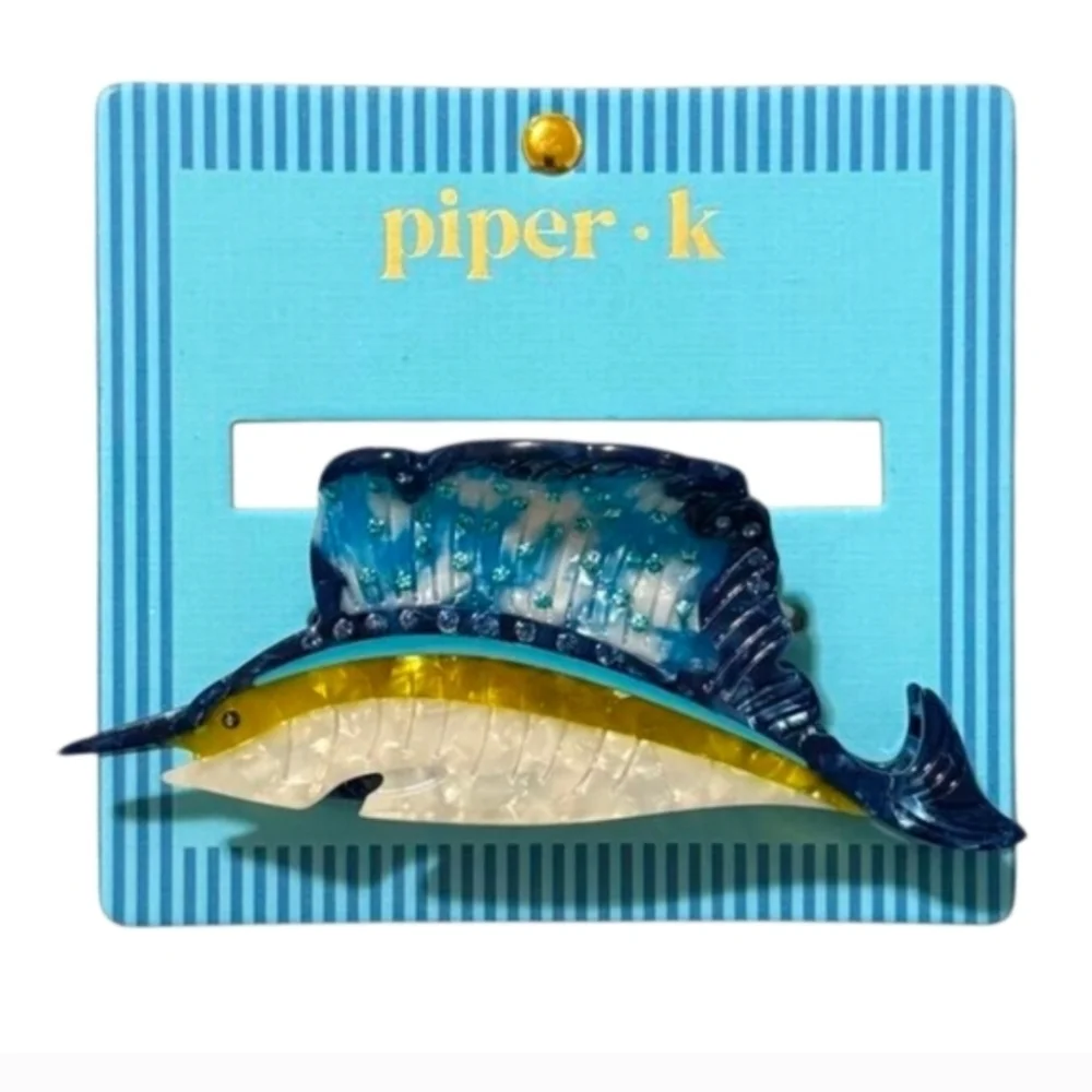 💙▪️Piper K ▪️Swordfish Hair Claw Clip Accessory